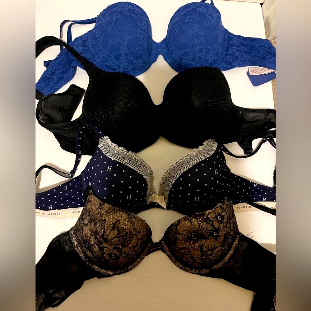 Lot of Four Bra - 2 Victoria secret bra 34c,  Tommy Hilfiger 34c, and 1 more 36c